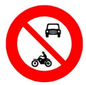 Biển số P.105: "Cấm xe oto và xe máy"
